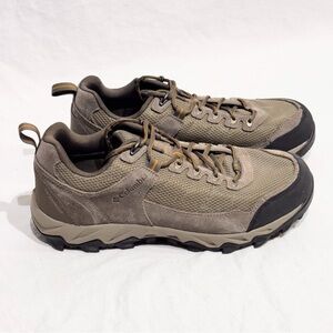 Columbia Mens Hiking Shoes 9.5W Brown Leather Mesh Y10740-227 Lace Up Outdoor